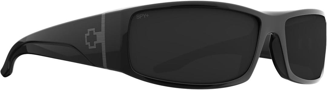 Spy Men's Cooper Rectangular Sunglasses (Black - Happy Gray Green)