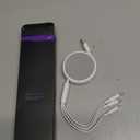 LISEN Multi Charging Cable, 3 in 1 Charging Cable, Retractable Car Charger with Type C/L/Micro USB Ports for iPhone 16 15 14 Pro Max/Samsung Galaxy S25/PS/Kindle, Multi Chargers for All Devices, White