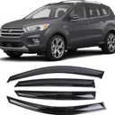 Tape-On Window Visors Deflectors Rain Guards 4 Piece Set Compatible with 2013-2019 Ford Escape 94383