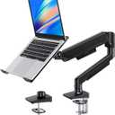 HUANUO 2 in 1 Function Laptop Mount with Tray, Fits 13-34 Monitors & Up to 17 Notebook, Ergonomic Laptop Arm with Full Motion Adjustment, Laptop Stand for Desk, VESA 75x75mm/100x100mm