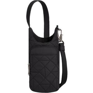 Travelon Anti-Theft Boho Insulated Water Bottle Tote, One Size, Black