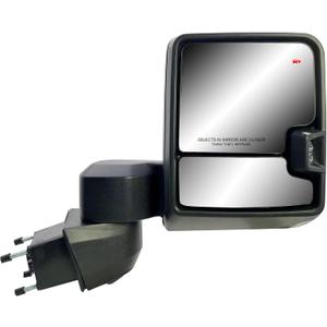 Passenger Right Side Door Towing Mirror Power and Heated with Signal Light and BLIS Chrome Back Cover For Chevrolet Silverado GMC Sierra 2500HD 3500HD from 2019 to 2024