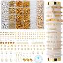 Xylise Jewelry Making Supplies Kit Natural Stone Beads for Irregular Natural Stone with for DIY Craft Bracelet Necklace Earrings for Adults (Topaz)