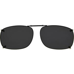 Eyekepper Large Clip On Sunglasses With Spring Draw Bar Polarized (57*39MM, Grey)