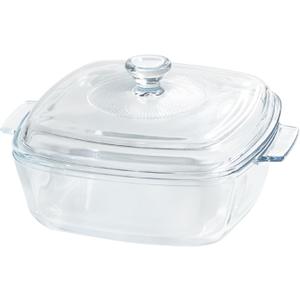 1.2L Tempered Glass Casserole Dish for Oven with Lid, Small Square Microwave Oven Baking Dish with Glass Lid