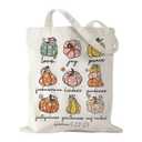 Sldpngo Fall Canvas Tote Bags Galatians Pumpkin Tote Bag Reusable Cotton Handbag Grocery Bags for Shopping Market Autumn Theme Harvest Party Gift for Women