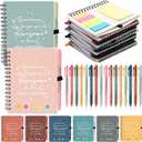 Resurhang 24 Set Cna Nurse Week Gifts Employee Appreciation Gift for Coworker Staff Thank You A6 Spiral Notebook Planner with Sticky Note Ballpoint Pen for Office (Light Color)
