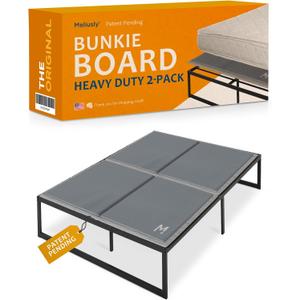 Meliusly Heavy Duty 10mm Bunkie Board Full Size (54x75'') Patent Pending Low Profile Bed Board Design - Breathable, Noise Minimizing, Moisture Resistant Bunkie boards, Low Profile Bed Support