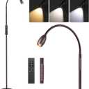 Reading Floor Lamp, 72" Tall LED Lamp with Flexible Gooseneck, Dimmable Zoomable Spotlight, Adjustable Color Beam Standing Lamp, Touch & Remote Control, Task Craft Living Room (Oil-Rubbed Bronze)
