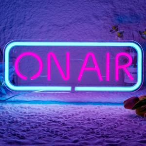 Live On Air Neon Sign - USB Powered LED Recording Light for Streaming Studio & Gaming Room Wall Decor, Cool Recording Sign Light for Streamers, Gamers & Podcast Studio Decor 15.7 * 5.8inch