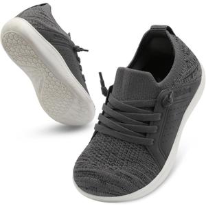 relxfeet Toddler Shoes Boys Girls Wide Barefoot Shoes Kids Zero Drop Minimalist Slip On Tennis Sneakers for Walking Running (Gray), Size 10 
