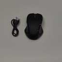 Mouse for MacBook Wireless Bluetooth Mouse Laptop MacBook Air Mac Pro Rechargeable Silent PC iPad Optical Mouse with Jiggler Dual Mode Switch Bluetooth 5.2/3.0 and 2.4GHz USB Type-C Receiver Black