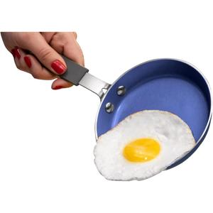 Granitestone Blue Mini Nonstick Egg Pan & Omelet Pan  5.5 Single Serve Egg Nonstick/Skillet, Diamond Infused, Small Frying Designed for Eggs Pancakes, Non Toxic, Dishwasher Safe