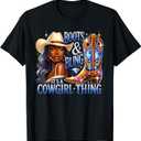 Boots & Bling its a Cowgirl Thing Black Cowgirl Melanin T-Shirt