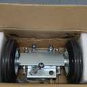 Heavy-Duty Steel Gate Wheel 6" Rubber Rolling Carrier for Driveway Chain Link Fence Parts Metal Tube Gates and More, Pack of 1