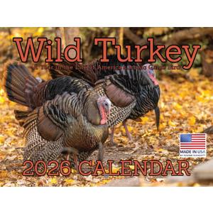 Wild Turkey Calendar 2026 Wall 12 Month Monthly Hunting Gifts for Hunters Men