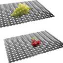 Qulable 2Pack Kitchen Sink Mat for Stainless Steel/Ceramic Sinks, PVC Eco-friendly Protectors for Bottom of Kitchen Sink, Adjustable, Fast Draining, Dots Design, 11.8x15.7 (Black Translucent)