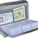 Easyoulife Womens Genuine Leather Credit Card Holder Wallet RFID Secure 36 Slots