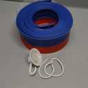 Flexible Race Car Track 15 Ft Starter Set with Suction Cups Compatible with Diecast 1/64th Car for Ages 3 & Up Classic Blue and Red Double Track Long Rolls Up Portable Racetrack