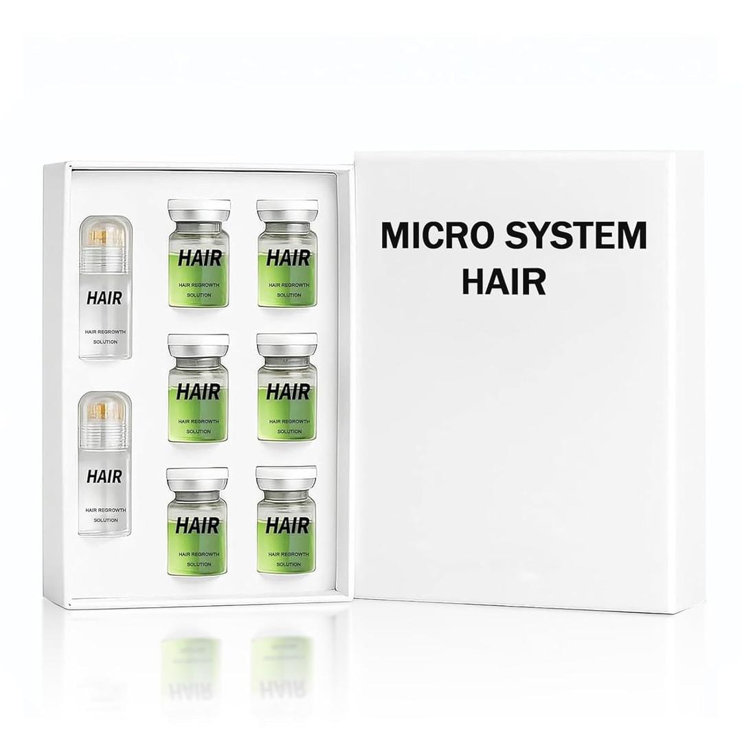 Hair Regrowth System  Advanced Hair Growth Treatment for Men & Women with Ginseng, Eclipta Prostrata, Peppermint & Ginger Root  Thickening Serum for Thicker, Fuller Hair