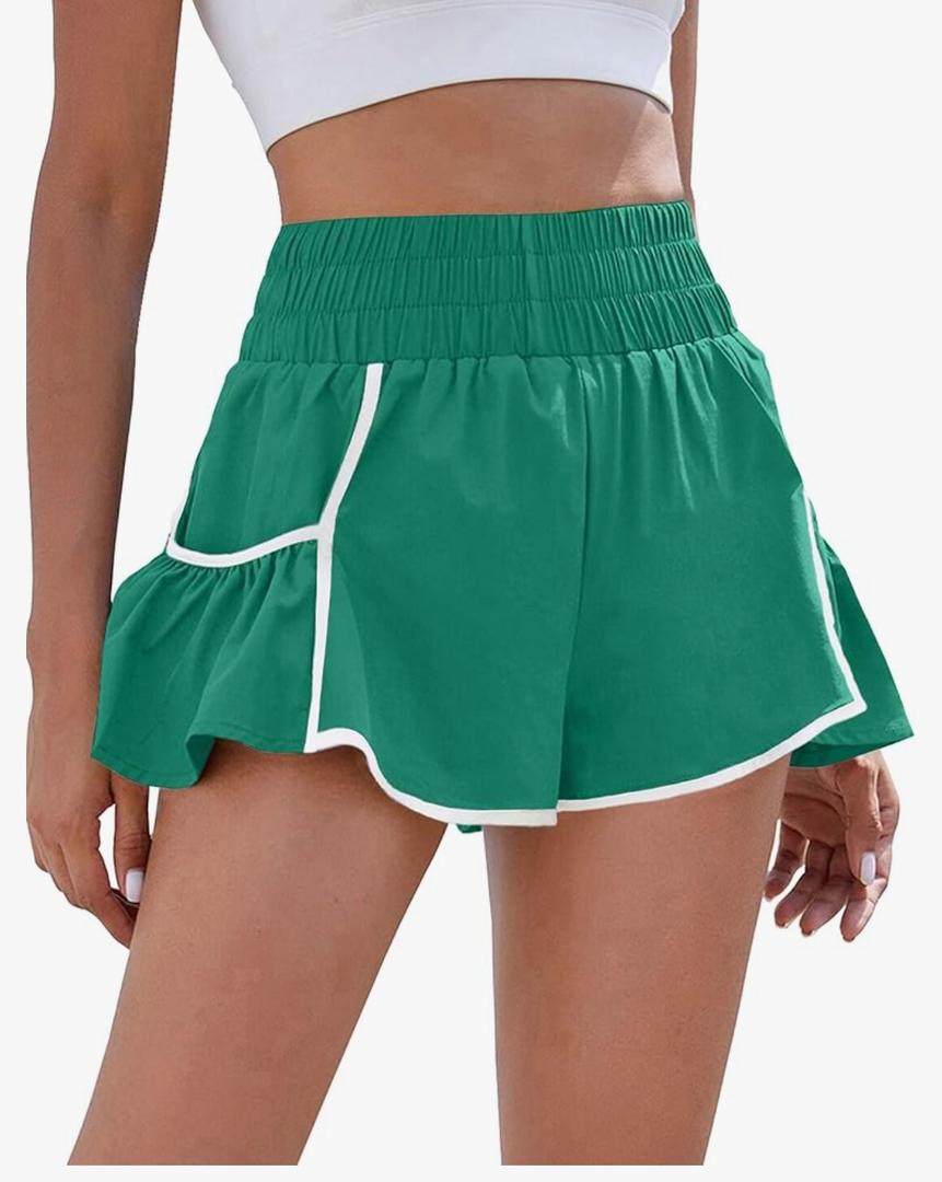BMJL Womens High Waisted Shorts Athletic Running Shorts Workout Gym Quick Dry Flowy Shorts with Pockets Medium