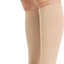 TOFLY Plus Size 4XL Open Toe Compression Stockings (Pair) for Women& Men 15-20mmHg Wide Calf Knee High Toeless Compression Socks Compression & Soothing Circulation Varicose Veins Swelling Edema Beige, Size: 4X-Large