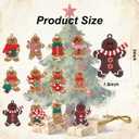 3 x 12 Pcs Gingerbread Man Ornament Gingerbread Men Ornaments of Various Shapes for Christmas Tree Gingerbread Christmas Decorations