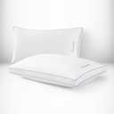 Thomasville 100% Cotton Herringbone Bed Pillow with Supportive Gusset for Side, Back and Stomach Sleepers, Pack of 1, Standard/Queen Size Pillows 18"x26"