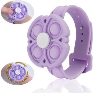 POP it Sensory Fidget Bracelet,Anxiety Stress Relief,Party Favors Kids Toy 3-5,4-8,8-12 Year Boys Girls Gift,Birthday Favors for Kids Christmas Holiday Activity Gift(Purple)