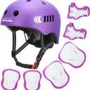 KAMUGO Kids Bike Helmet Set, Toddler Helmet for Ages 2-8 Boys Girls with Sports Protective Gear Set Knee Elbow Wrist Pads for Skateboard Cycling Scooter Rollerblading
