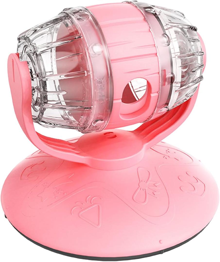 Interactive Cat Toy- Cat Treat Dispensing Toy Kitten Puzzle Feeder, Slow Feed Bowl Treat Dispenser for Indoor Cats, Puppy Enrichment Training Toys Pet Interactive Toys for Kitten Enrichment (Pink)