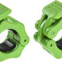 Barbell Clamps 1 inch, Exercise Collars 1"(25mm) Quick Release Pair of Locking Collar Clips for Workout Weightlifting Fitness Training (Green)