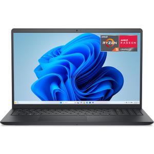 Dell 15 Laptop DC15255-15.6-inch FHD 120Hz Display, AMD Ryzen 5-7520U, 8GB LPDDR5 RAM, 512GB SSD, Radeon 610M Graphics, Windows 11 Home, Onsite Service - Carbon Black