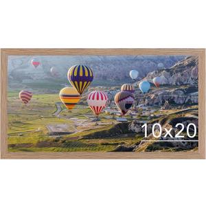 10x20 Picture Frame Rustic Brown for Wall Hanging, Wall Mounting Horizontally or Vertically, 10 x 20 Wall Gallery Poster Photo Frame with Shatter Resistant Plexiglass, Rustic Brown