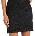Mini Lace Corset Dress W/Scallop Bodice & Spaghetti Straps (9, Black)