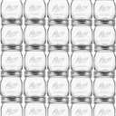Esrentle 24 Pack 8 oz Mason Jars with Regular Lids - Mini Glass Clear Mason Jars, Small Half Pint Canning Jars with Airtight Lids for Jam, Honey, Baby Foods, Overnight Oats, Party Favors