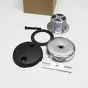 Lift and Turn Bathtub Tub Drain Assembly, Conversion Kit, Trim Waste and Single Hole Overflow Face Plate, All Brass Construction