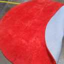 OLANLY Red Round Rugs for Bedroom - Machine Washable, 6 ft Circle Area Rugs for Living Room, Soft and Fluffy Shaggy Carpet for Teen Girls and Boys, Nursery Rooms, Dorms, Home Decor Aesthetic