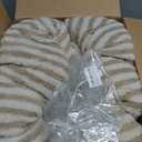 MIXJOY Dog Bed Medium Size Dogs, Washable Medium Dogs Bed with Removable Cover, Cozy Donut Dog Ded Fluffy Plush Faux Fur Pet Bed with Anti-Slip Bottom, 30"x30"x8", Beige