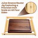 11 PCS Adjustable Juice Groove Router Jig with Inch Scale, 29" x 22" Juice Groove Jig for Cutting Board, Wooden Router Guide for Making Square Recesses