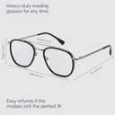 CCVOO Iconic Aviator Reading Glasses - Premium Readers in Gold/Black - UV & Blue Light Blocking Lenses