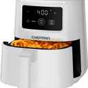 CHEFMAN 2 Qt Mini Air Fryer – Digital Space-Saving Compact Air Fryer with Nonstick and Dishwasher Safe Basket, Quick & Easy Meals in Minutes, Features Digital Timer and Shake Reminder – White, 2 Quart