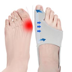 4 x 2 Pcs Bunion Corrector Splint for Women & Men, Hallux Valgus Pain Relief & Big Toe Straightener for Bunions Correction, Comfortable & Breathable Bunion Pads for Day and Night Support (Dark Grey)