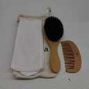 Belula 100% Boar Bristle Hair Brush Set (Medium). Soft Natural Bristles for Thin and Fine Hair. Restore Shine And Texture. Wooden Comb, Travel Bag and Spa Headband Included!