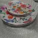 DaYammi 20Pcs Plastic Plates with Watercolor Floral-Disposable Plates Heavy duty Watercolor Floral & Butterfly Plastic Plate 10.25in Dinner plates and 7.5in Dessert plates for Party Mother's Day