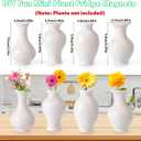 4pcs Ceramic Vase Fridge Magnets, Decorative Tiny 3D Plant Magnets Cute Refrigerator Decoration for Kitchen Office Locker (White)