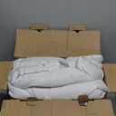 Martha Stewart Hotel Collection Pillow 500 Thread Count Damask Stripe Embroidered Feathers Soft Hypoallergenic 100% Cotton King Size Set of 2 (White)