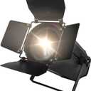 SHEHDS LED Par Lights COB 200W Linear Zoom Spotlights Wash Lights with Barn Door Warm White(3000k) & Cool White(5700k) Stage Light DMX512 Sound Activated DJ Light for Church Wedding Theater-1 Pack