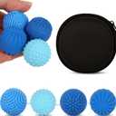 Silicone Magnetic Balls - 4PCS Sensory Stress Fidget Toys for Adults & Teens, Anxiety ADHD Autism Relief Items, Office Desk Toy, Gifts for Women Men, Easter Basket Stuffers & Gifts for Teens (Ocean Blue 4)