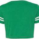 Women's St. Patrick's Day Crop Top St. Paddy's Day Shirt Irish Shirts Shamrock Graphic Short Sleeve Crop Tops for Teen Girls (Green, XL)